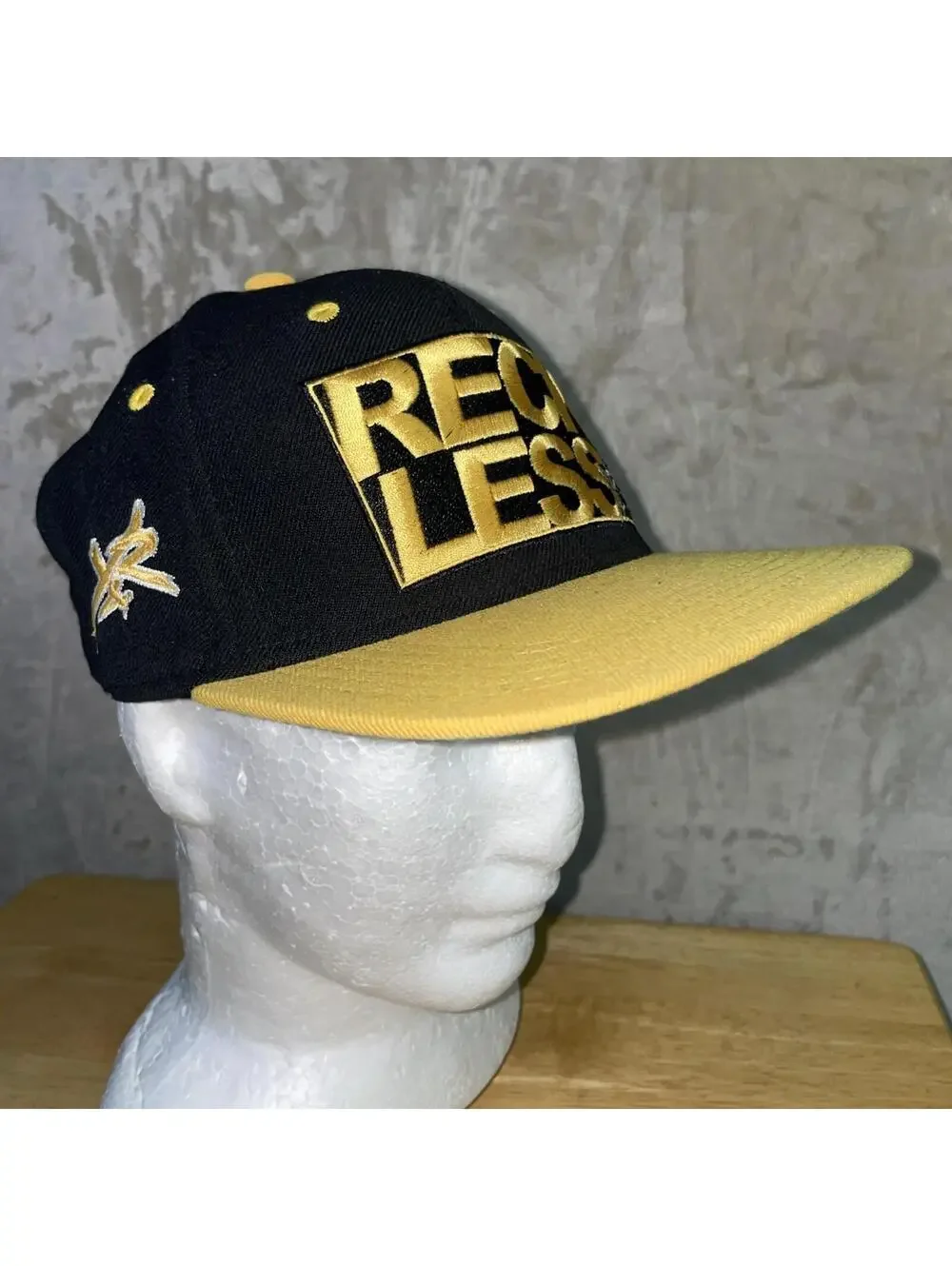 Young & Reckless Y&R LA Mens Black Yellow Snapback Baseball Hat Cap OSFM